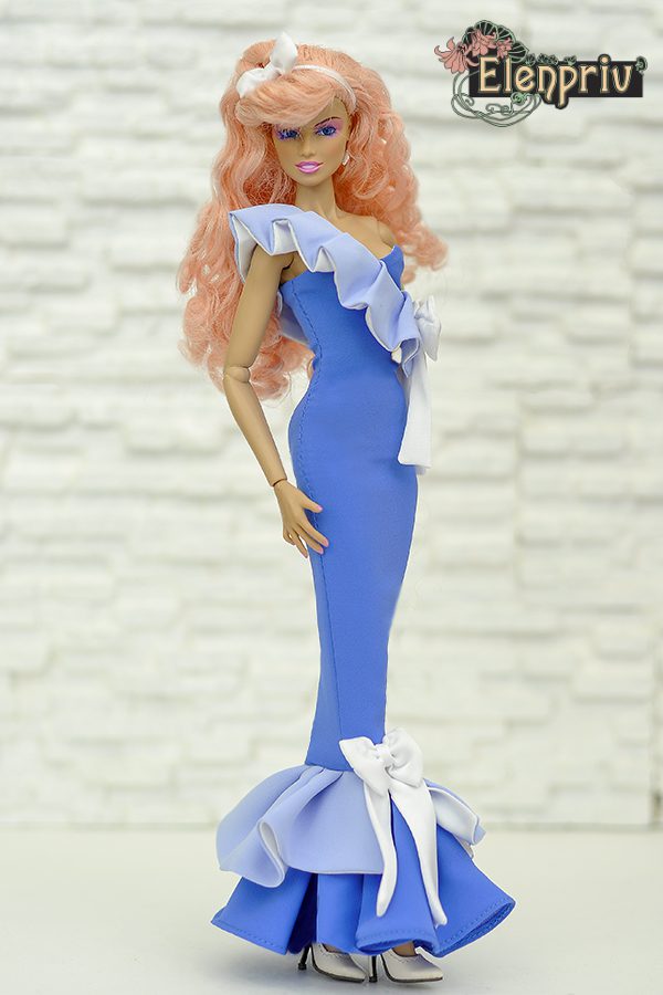 Beauty Dress Jems outfit from Jem and the Holograms for Color Infusion body dolls and similar size dolls ELENPRIV doll fashions