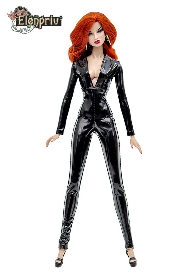ELENPRIV black latex catwomen jumpsuit #2 {Choose size