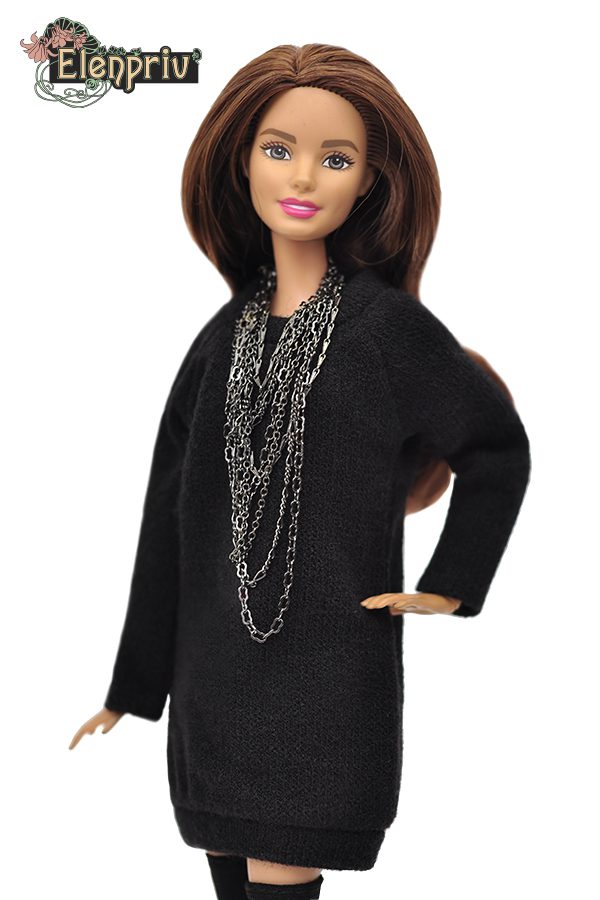 barbie made to move doll dark hair