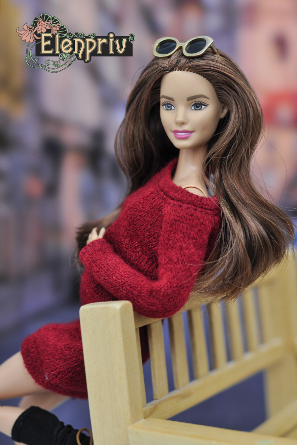 barbie made to move doll dark hair