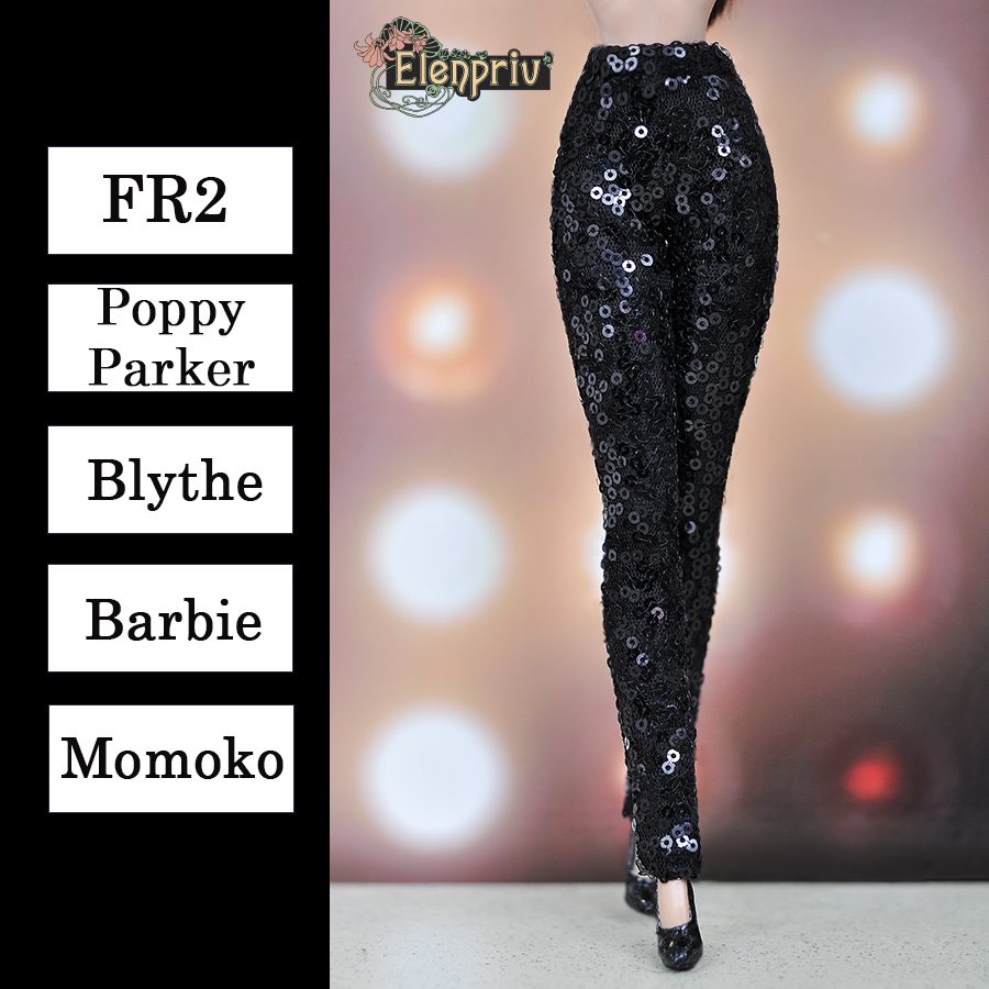 The Black Leather High Heels Shoes for Fashion Royalty FR2 Poppy Parker Doll