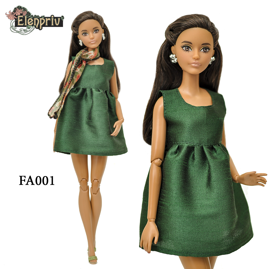 barbie doll green dress