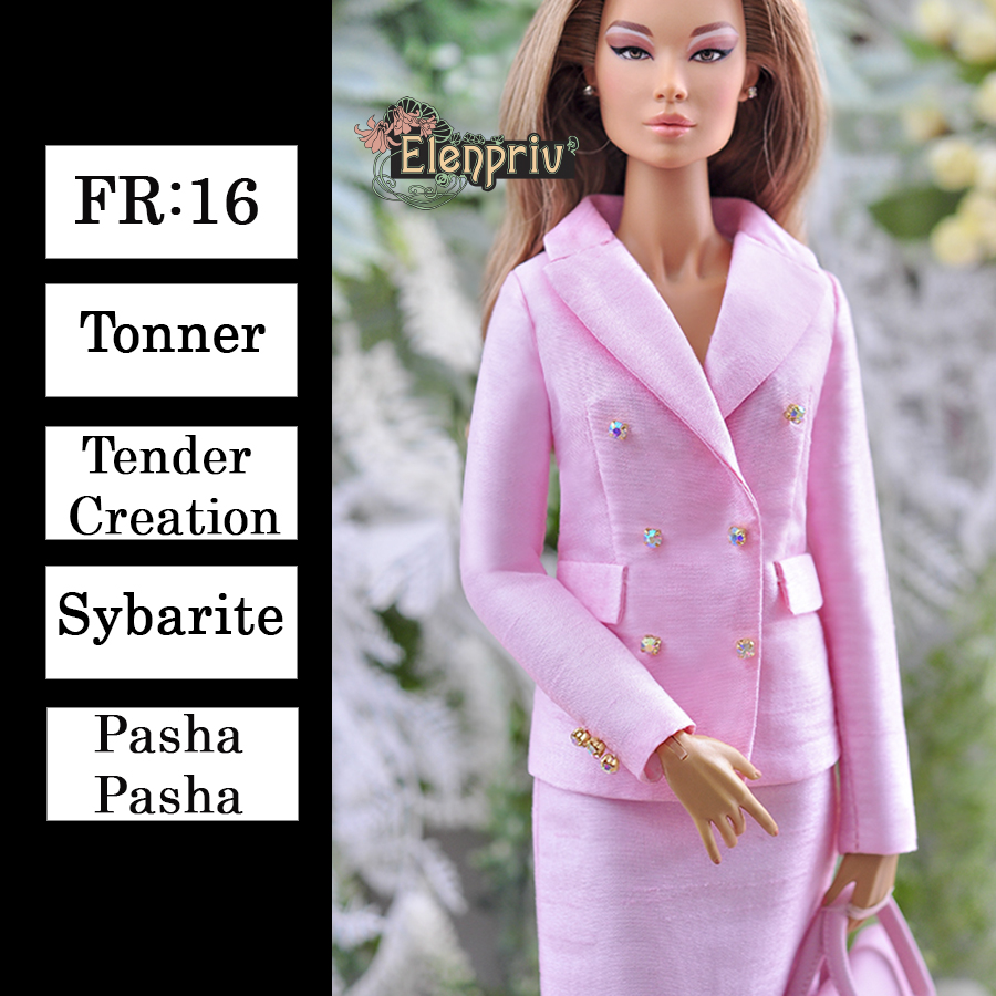 Pink and white checkered tweed Chanel style jacket w/lining {Choose size}  Fashion royalty FR2 Poppy Parker Blythe 11 1/2″ Brb Momoko dolls – ELENPRIV  doll fashions
