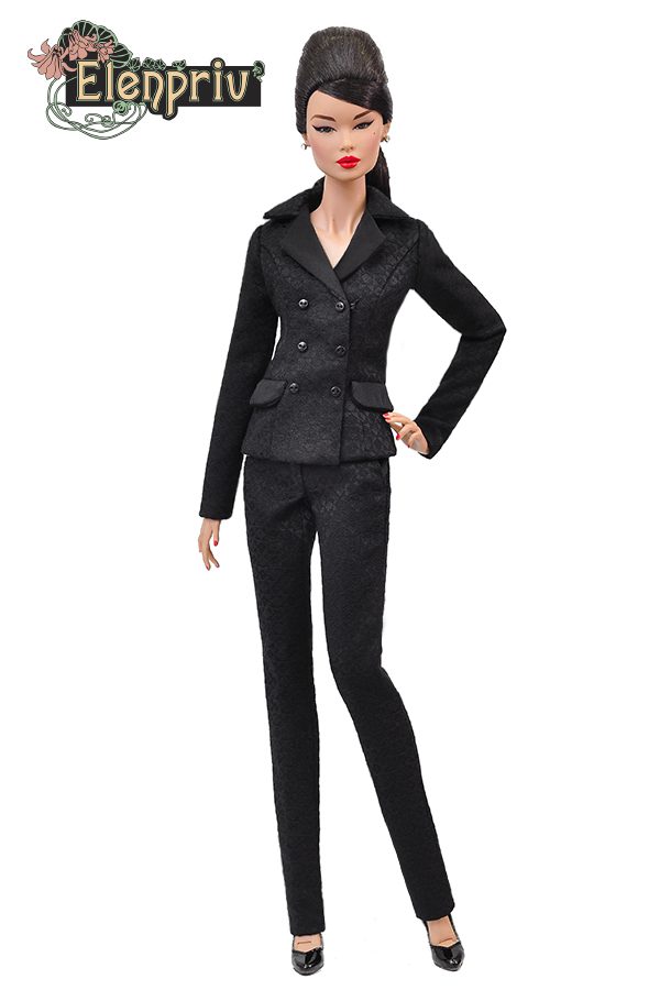 ELENPRIV black jacquard jacket w/lining {Choose size} Fashion
