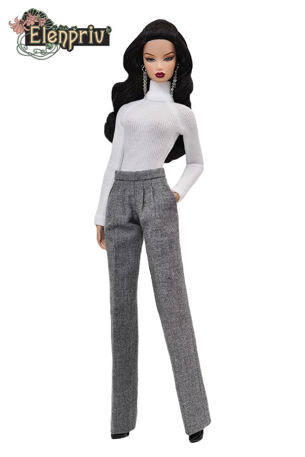 ELENPRIV gray wool pants {Choose size} Fashion royalty FR2 Poppy Parker  Blythe 11 1/2″ Brb Yoga Pivotal Silkstone Curvy MTM Momoko 12″ dolls –  ELENPRIV doll fashions