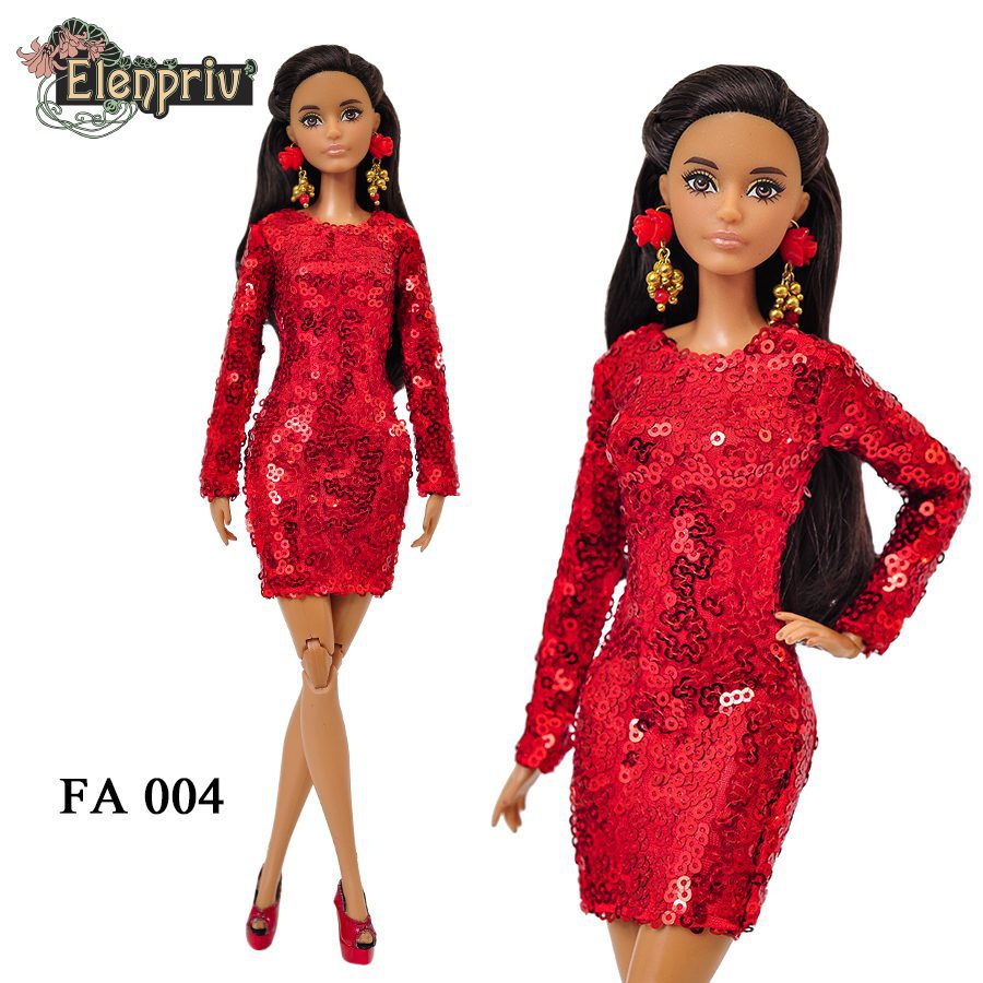 red doll dress