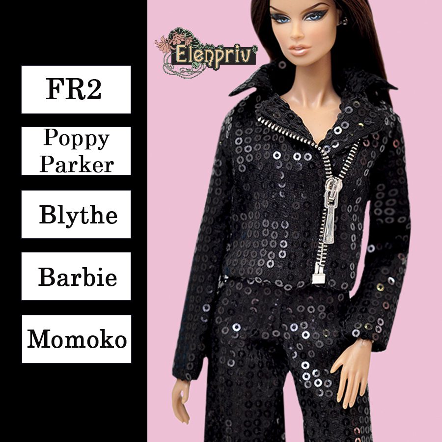 Fashion Royalty homme black shirt top Clothes long sleeves for Integrity toys