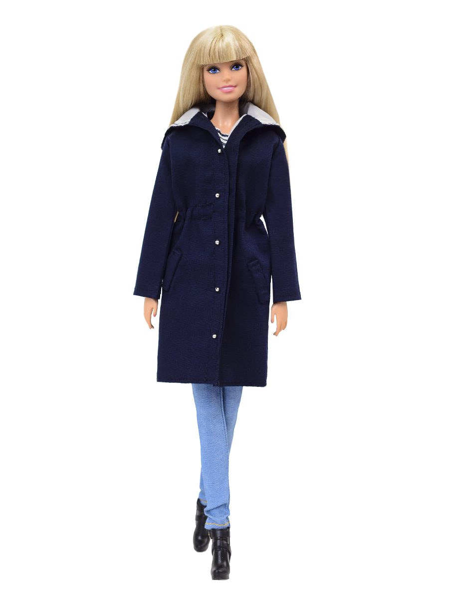ELENPRIV FA013 navy parka for Barbie Pivotal MTM Poppy Parker and similar dolls