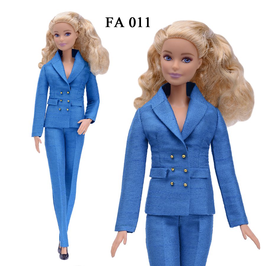 ELENPRIV FA Aquamarine jacket+pants outfit for Barbie MTM Poppy Parker dolls 