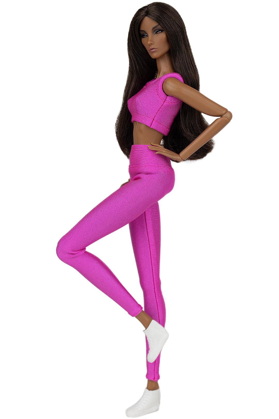 Hot pink sports leggings {Choose size} Fashion royalty FR2 Poppy