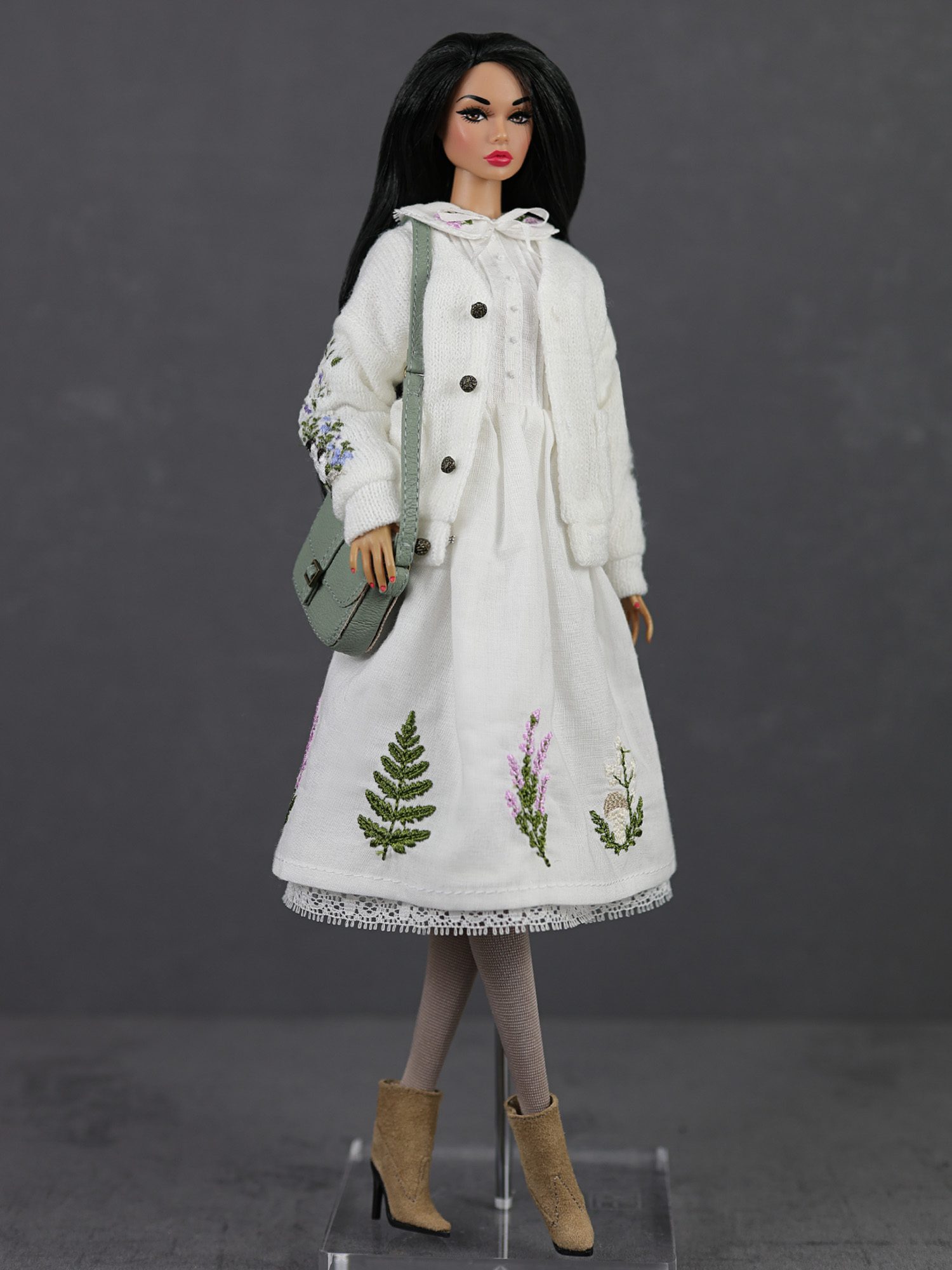 Cardigan “Forest Treasures” “Mushrooms and blueberries” clothing for 29 cm dolls, such as Brb, Poppy Parker and similar size dolls