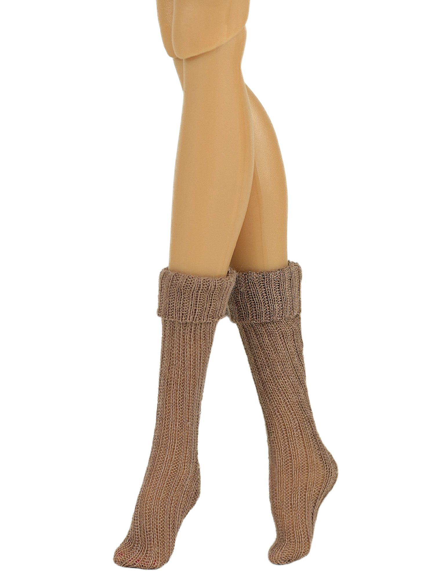 Socks with a cuff heather‑colored for 29 cm dolls, such as Brb, Poppy Parker and similar size dolls