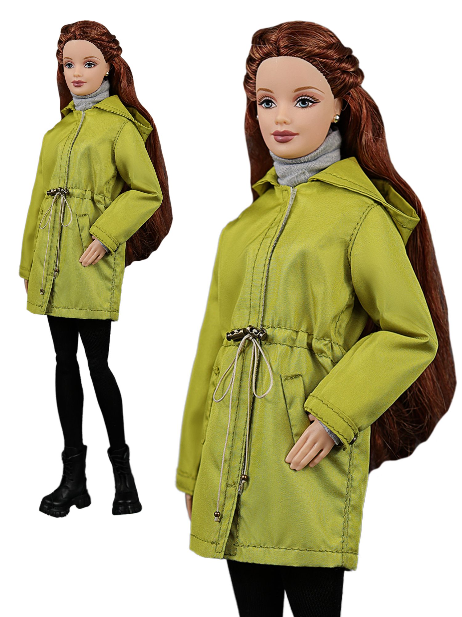 Green Parka clothes for Poppy Parker, Brb MTM and similar size 12'' dolls