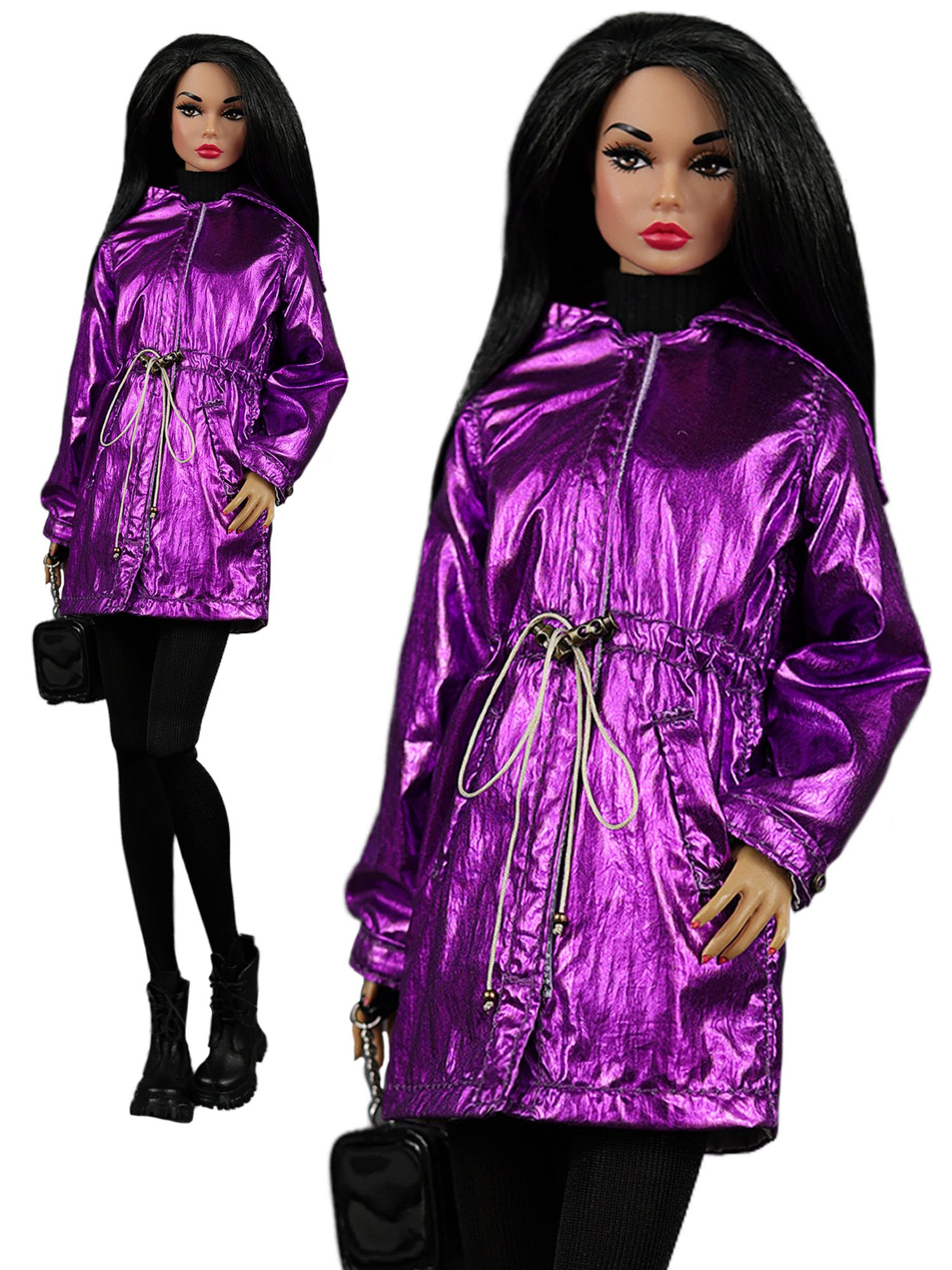 Parka "Amethyst" clothes for Poppy Parker, Brb MTM and similar size 12'' dolls