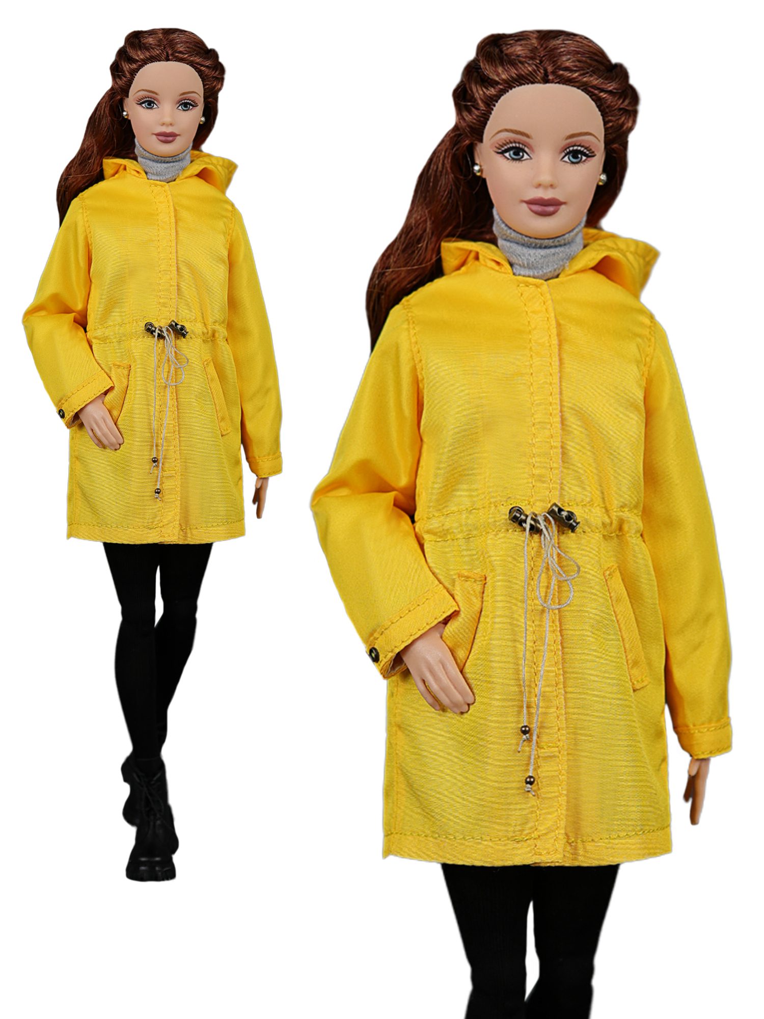 Yellow Parka clothes for Poppy Parker, Brb MTM and similar size 12'' dolls