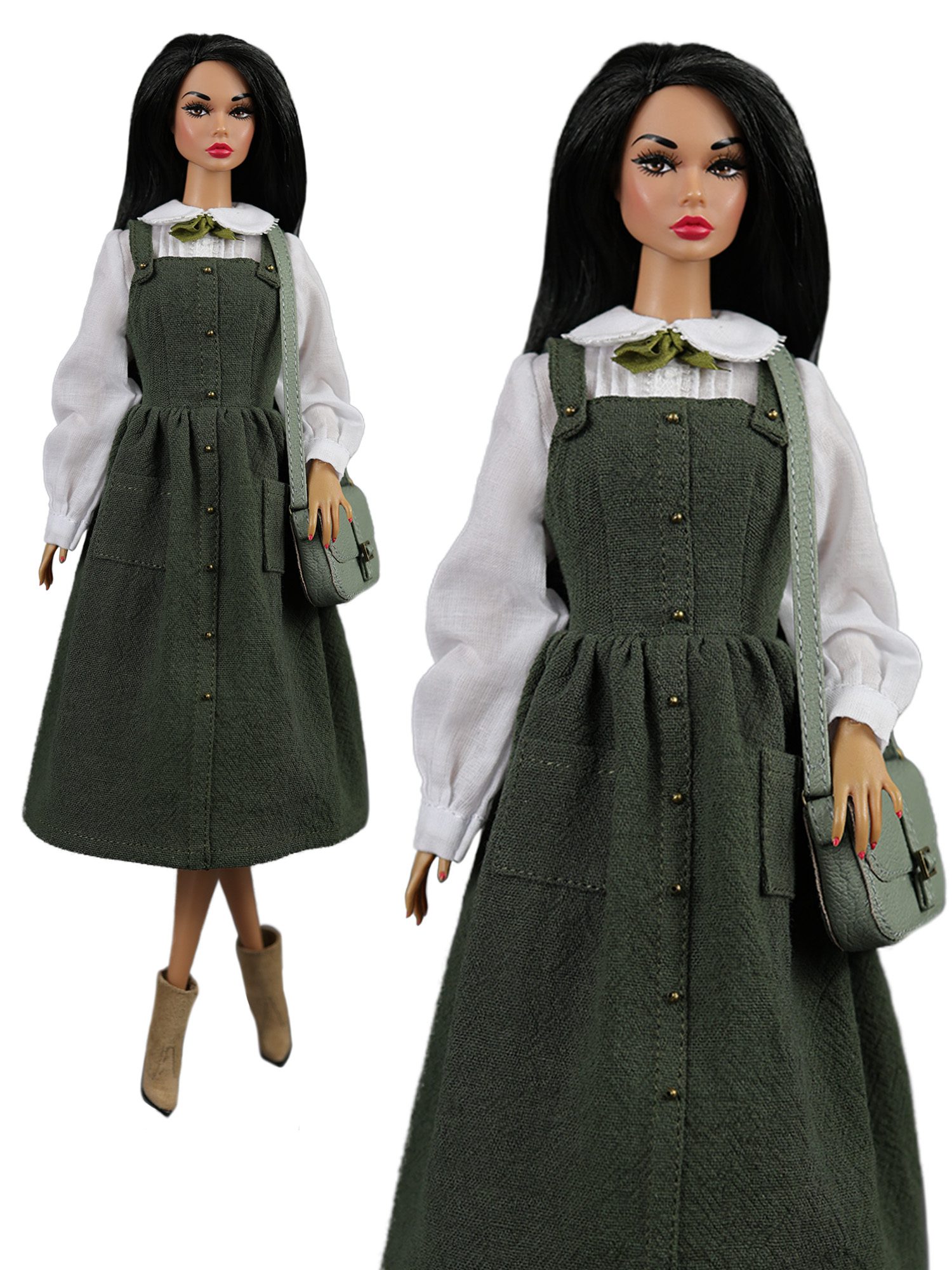 “The BRACKEN PINAFORE” sundress for 29 cm dolls, such as Brb, Poppy Parker and similar size dolls