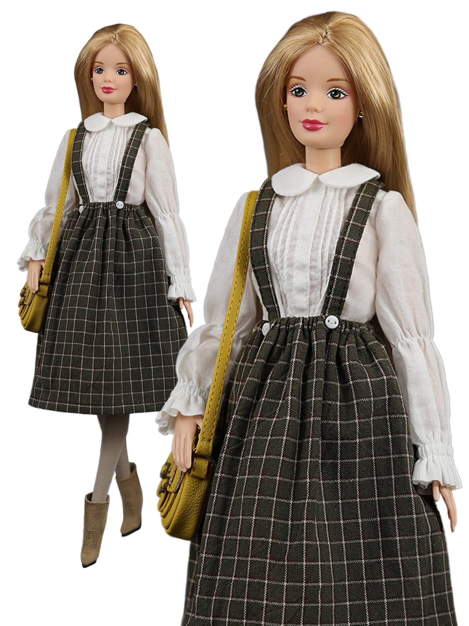 Green Skirt with straps for 29 cm dolls, such as Brb, Poppy Parker and similar size dolls