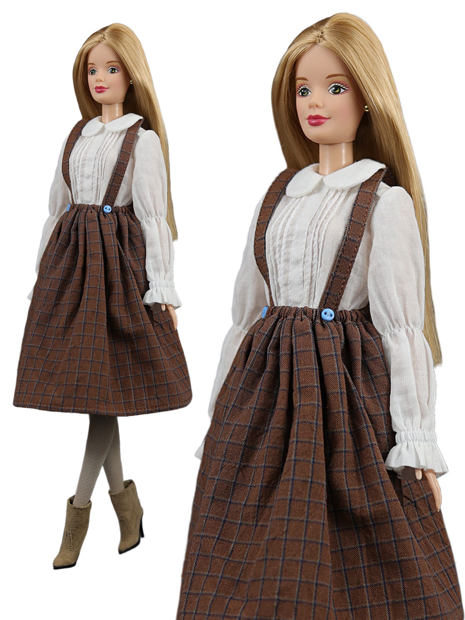 Brown Skirt with straps for 29 cm dolls, such as Brb, Poppy Parker and similar size dolls